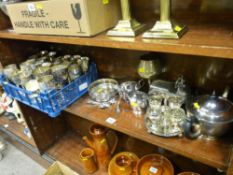 Large parcel of electroplate including wine holder, goblets etc