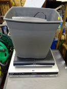 Panasonic DVD recorder, Sky Plus HD box and a Fellowes paper shredder E/T