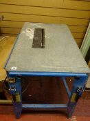 Clarke woodworker bench saw with metal portable frame E/T