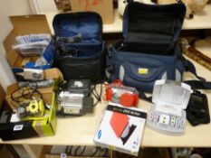 Good parcel of modern camera equipment including boxed Olympus, underwater, camera bags etc
