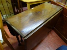 Mahogany drop leaf gate leg dining table