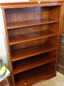 Modern mahogany effect open bookcase