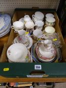 Box of miscellaneous china including commemorative ware etc