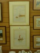 H SMITHBIRT watercolours, a pair - entitled 'Misty Morning, Chichester Harbour, Looking Across to