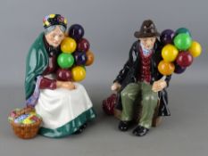 Two Royal Doulton figurines 'The Old Balloon Seller' HN1315 and 'The Balloon Man' HN1954