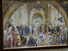 Style of a classical print - re-enacted by Hollywood characters