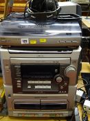 Aiwa model Z-L100 digital audio system with speakers and headphones E/T