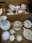 Two boxes of mixed porcelain