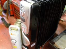 Black King Avon electric oil filled radiator and a smaller King Avon oil filled radiator E/T