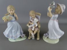 Three Leonardo Collection porcelain figurines of young girls