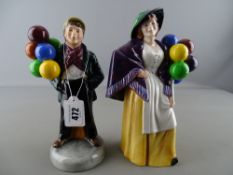 Two Royal Doulton figurines 'Balloon Boy' HN2934 and 'Balloon Lady' HN2935