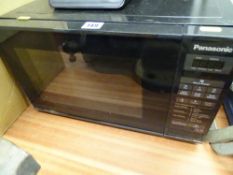 Black finished Panasonic microwave oven E/T