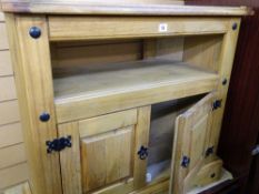 Mexican pine style corner entertainment unit