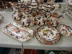 Graduated set of four Masons Mandalay jugs, three other jugs and other items