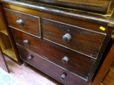 Mahogany two short over two long drawer chest