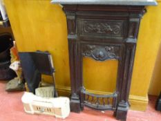 Victorian cast iron bedroom fireplace
