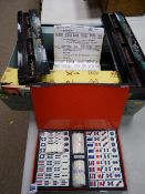 Mahjong set with associated items