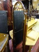 Vintage walnut cheval mirror