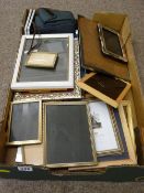 Box of picture frames etc