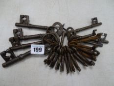 Bunch of vintage and antique keys