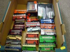 Box of loose and bubble packed diecast model buses