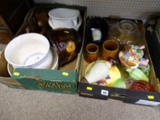 Two boxes of mixed porcelain