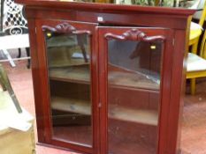 Glazed two door bookcase top