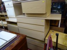 Parcel of modern light wood furniture