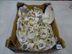 Box of crested china