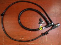 Two Magnum & Blok brand high security bike locks with keys