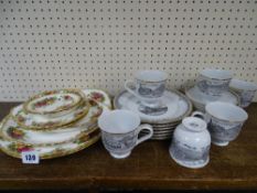Parcel of Royal Albert 'Old Country Roses' china and good Old Colwyn commemorative teaware