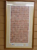 Framed collection of 240 GB line engraved penny red stamps, perforated issues from 1856-1863