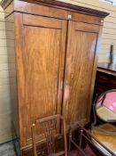 Mahogany wardrobe with base drawer