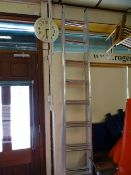 Extending two tier ladder, 2.86m to 5.02m