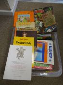 Tub of vintage books, children's, Eagle, commemorative etc