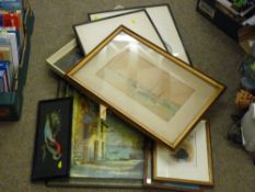 Parcel of paintings, prints etc