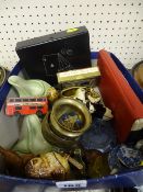 Box of miscellaneous collectables, diecast vehicles, Wade, ornaments etc