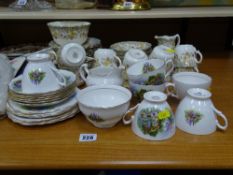 Quantity of Royal Vale teaware and Staffordshire 'Queens' floral decorated teaware