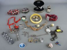 Mixed quantity of jewellery and collectables including nine carat gold and other dress rings