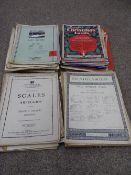Box of vintage sheet music