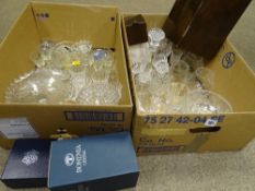 Two boxes of quality drinking and other glassware