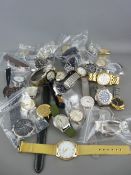 Good collection of mainly gent's vintage and later wristwatches, various makers, both with and