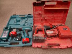 Makita cordless drill and another cased power tool