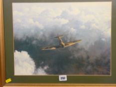 COULSON print - Spitfire in full flight