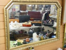Attractive gilt framed overmantel mirror, 104 cms wide