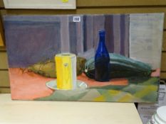 K AUGUSTYNIA oil on canvas - still life, signed, 40 x 70 cms