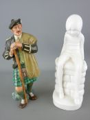 Royal Doulton figurine 'The Laird' HN2361 and a Spode white porcelain figurine of a young girl '
