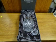 Boxed Waterford crystal decanter and stopper