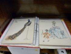 Interesting folder with collection of vintage ephemera including Cunard, Llandudno etc
