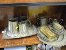 Parcel of metalware and a Christmas 1914 forces gift tin